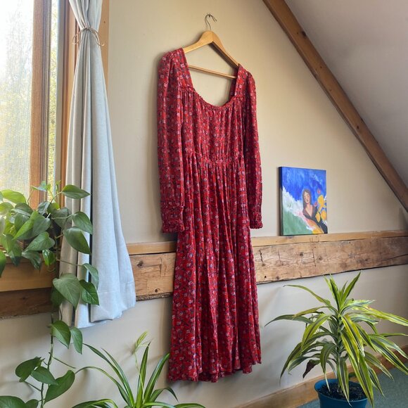 Eshakti square-neck floral dress with pockets - size 8 - Picture 3 of 5